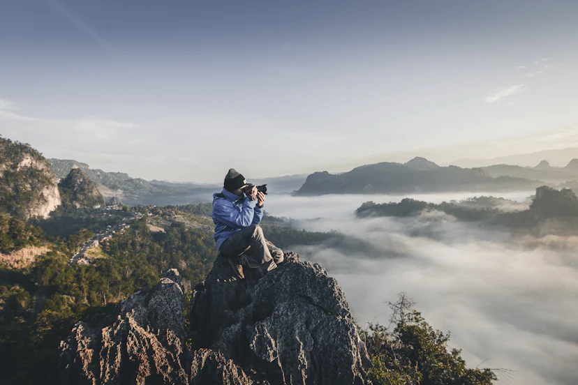 Photographer taking photo